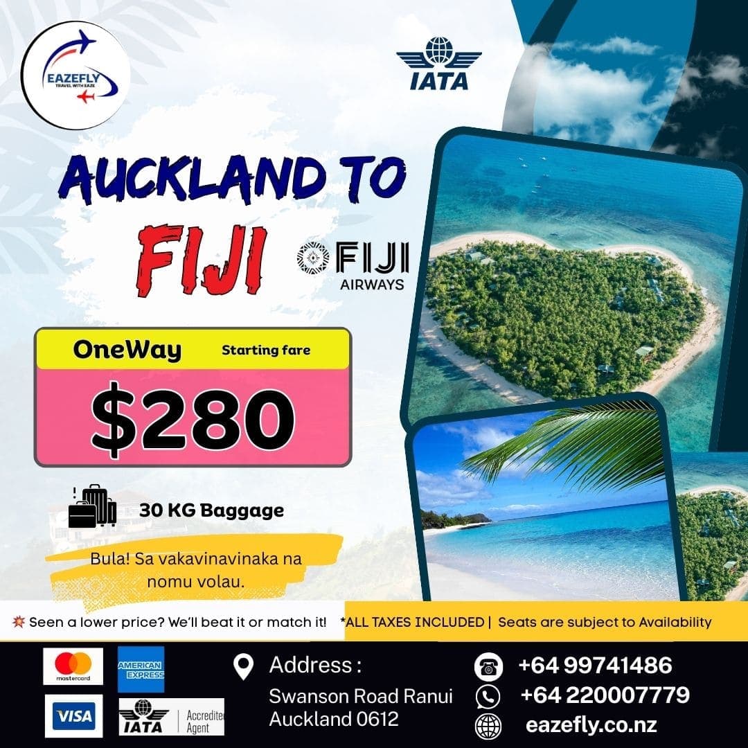 Auckland to Fiji